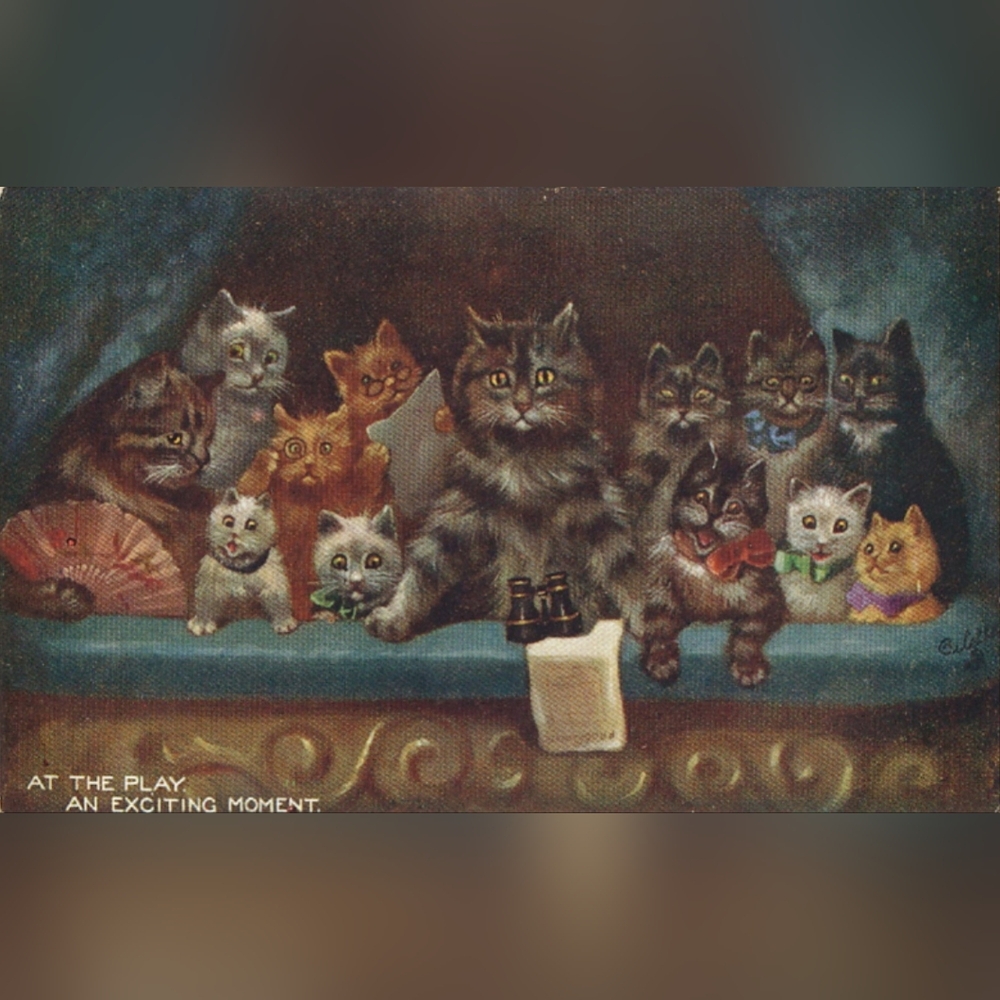 Colorful Cat-Themed Art Print Louis Wain BUNDLE